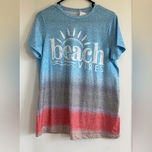 Beach Vibes Kids Blue and Red T-Shirt
